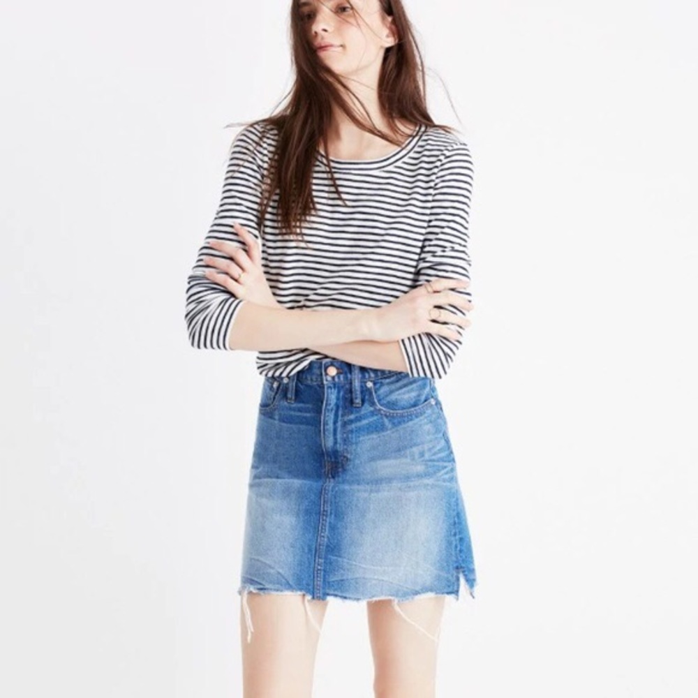 Madewell denim skirt